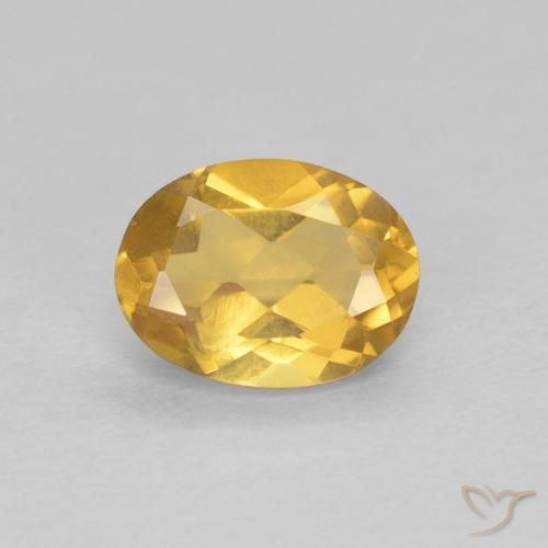 0.76ct Natürlicher Golden Beryll, Oval, VVS-VS