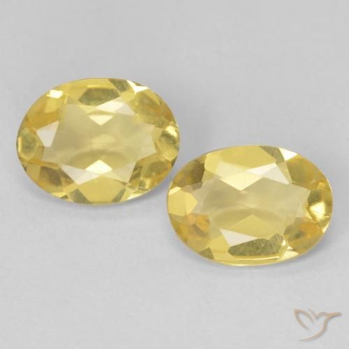 2.00ctw Natürlicher Helles Gold-Gelb Beryll, Oval, VVS-VS