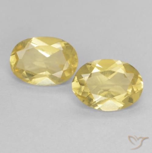 1.26ctw Natürlicher hellgelb Beryll, Oval, VVS-VS