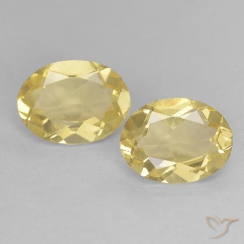 2.19ctw Natürlicher hellgelb Beryll, Oval, VVS-VS