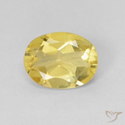 1.49ct Natürlicher Helles Gold-Gelb Beryll, Oval, VVS-VS