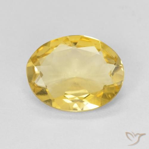 1.73ct Natürlicher Hell Gold Beryll, Oval, VVS-VS