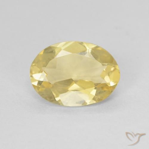 1.46ct Natürlicher Helles Gold-Gelb Beryll, Oval, VVS-VS