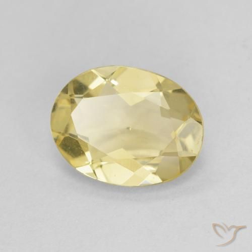 1.50ct Natürlicher Helles Gold-Gelb Beryll, Oval, VVS-VS