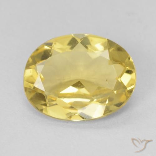 2.38ct Natürlicher hellgelb Beryll, Oval, VVS-VS