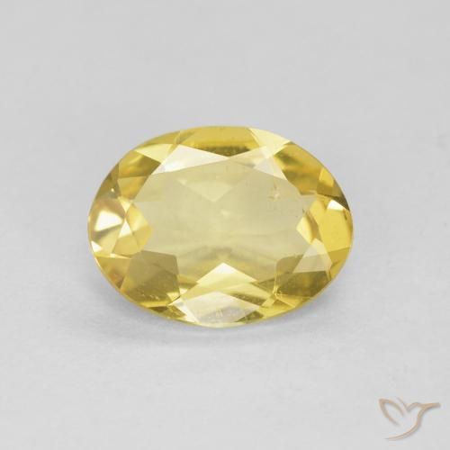 1.26ct Natürlicher Erdiges Gelb Beryll, Oval, VS