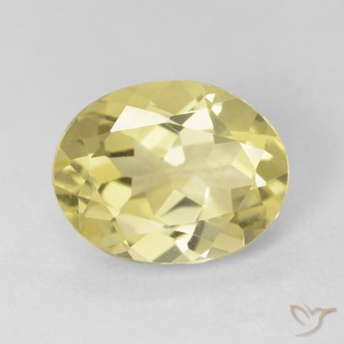 2.37ct Natürlicher Sehr helles Dijongelb Beryll, Oval, VS