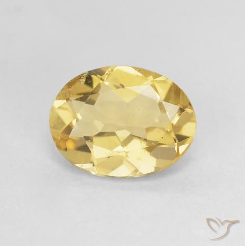 1.59ct Natürlicher Hummel Gelb Beryll, Oval, VS