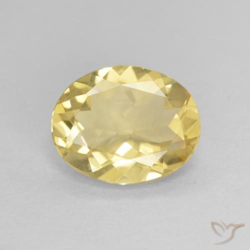 1.84ct Natürlicher hellgelb Beryll, Oval, VVS