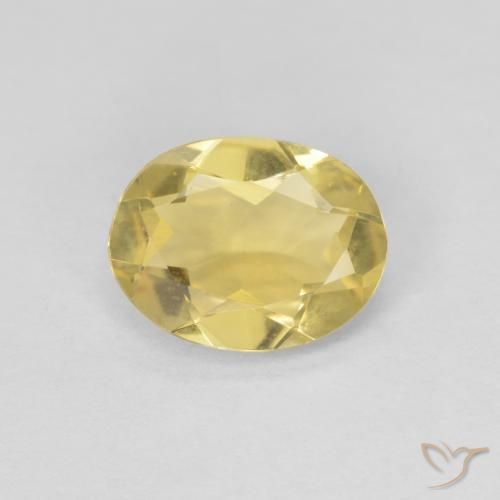 1.42ct Natürlicher Helles Gold-Gelb Beryll, Oval, VVS