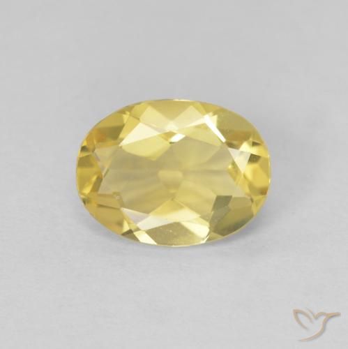 1.53ct Natürlicher Hell Gold Beryll, Oval, VVS