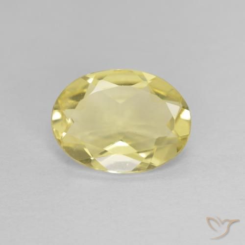 1.41ct Natürlicher hellgelb Beryll, Oval, VVS