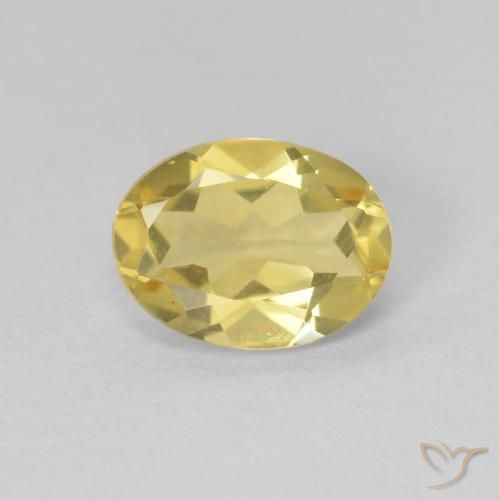 1.53ct Natürlicher Hell Gold Beryll, Oval, VVS