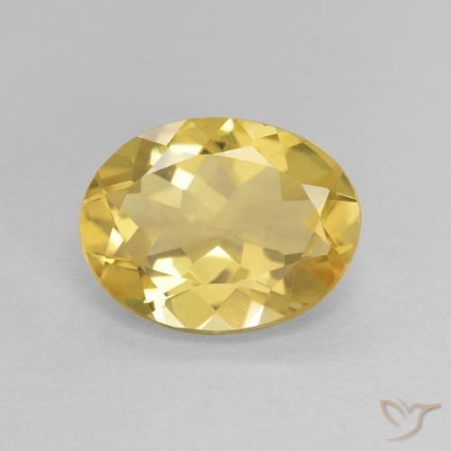 2.19ct Natürlicher hellgelb Beryll, Oval, VVS