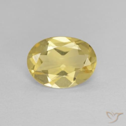 1.33ct Natürlicher hellgelb Beryll, Oval, VVS