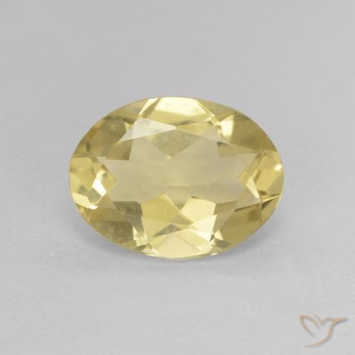 1.64ct Natürlicher Helles Gold-Gelb Beryll, Oval, VVS