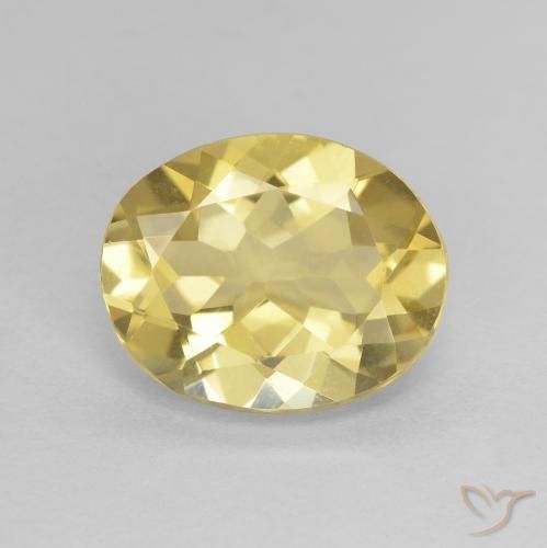 2.15ct Natürlicher Helles Gold-Gelb Beryll, Oval, VVS
