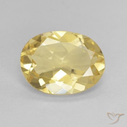 1.96ct Natürlicher Helles Gold-Gelb Beryll, Oval, VVS