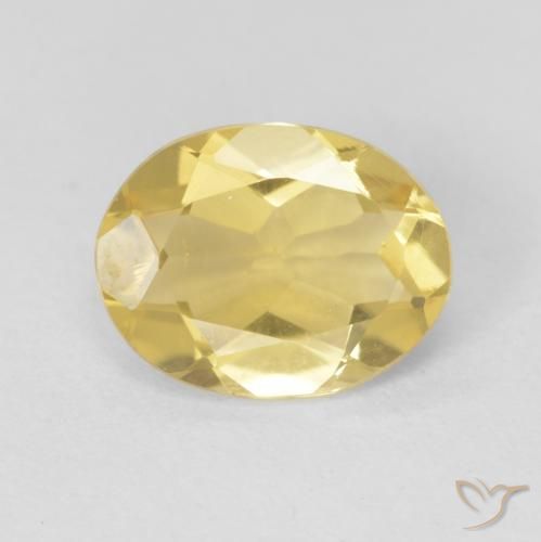 1.56ct Natürlicher Hell Gold Beryll, Oval, VS