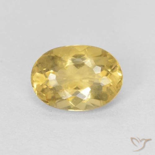0.69ct Natürlicher Helles Gold-Gelb Beryll, Oval, VS