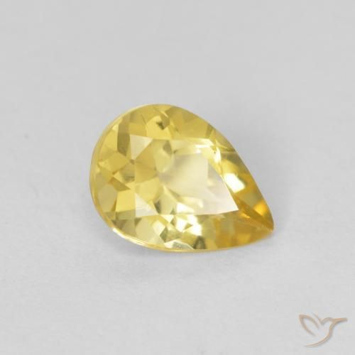 9,17 ctw natürlicher Helles Gold-Gelb Beryll, Birnenform, VS