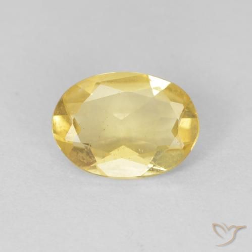 0.90ct Natürlicher Hell Gold Beryll, Oval, VS