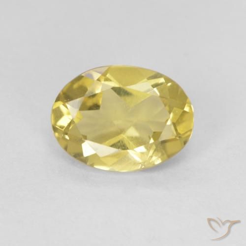 1.13ct Natürlicher Hell Gold Beryll, Oval, VS