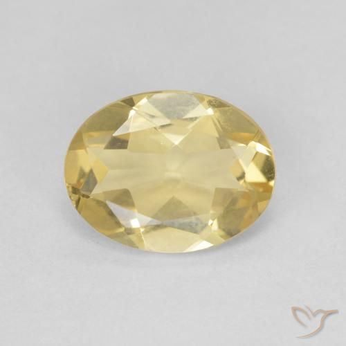 1.57ct Natürlicher Hell Gold Beryll, Oval, VVS-VS