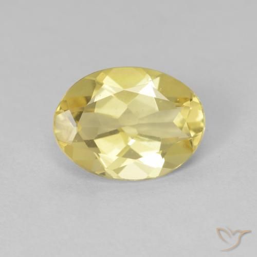 1.54ct Natürlicher Hell Gold Beryll, Oval, VVS-VS