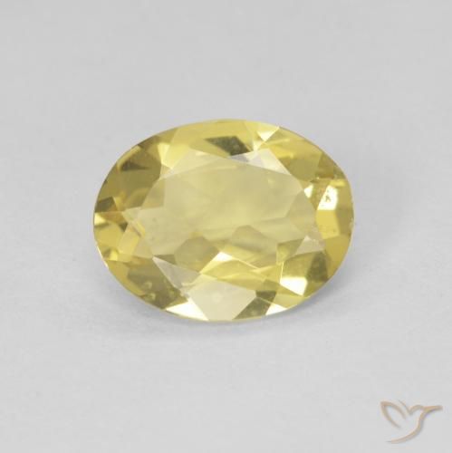 1.29ct Natürlicher Helles Gold-Gelb Beryll, Oval, VVS-VS