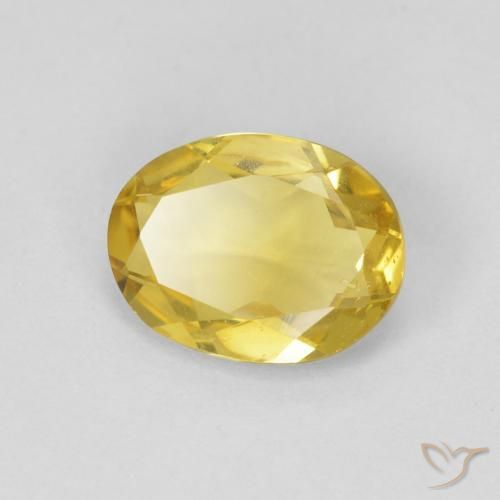 1.48ct Natürlicher Helles Gold-Gelb Beryll, Oval, VS