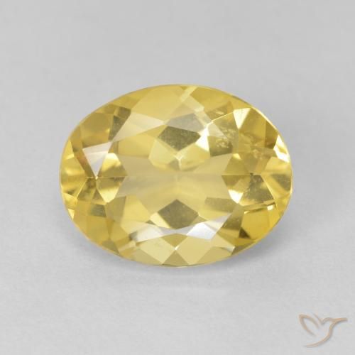 2.28ct Natürlicher hellgelb Beryll, Oval, VS