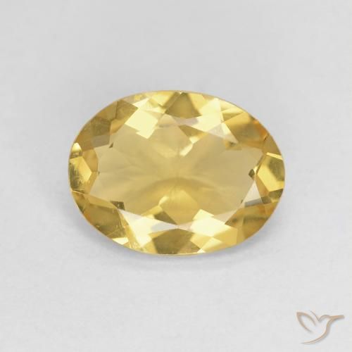 1.59ct Natürlicher hellgelb Beryll, Oval, VVS