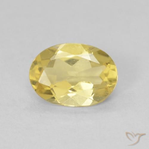 0.99ct Natürlicher Hell Gold Beryll, Oval, VVS-VS