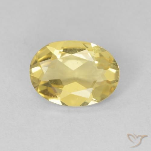 0.92ct Natürlicher Helles Gold-Gelb Beryll, Oval, VVS-VS