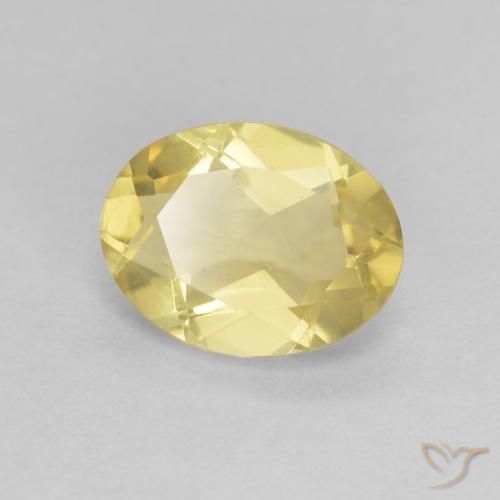 1.22ct Natürlicher Helles Gold-Gelb Beryll, Oval, VVS-VS