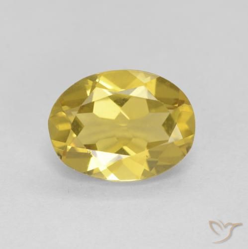1.68ct Natürlicher Hell Gold Beryll, Oval, VVS