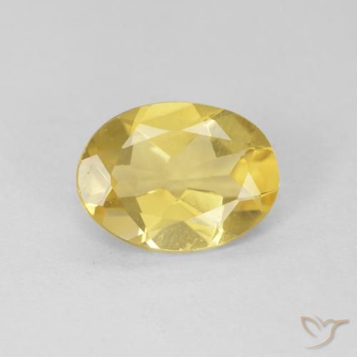 1.35ct Natürlicher Helles Gold-Gelb Beryll, Oval, VVS