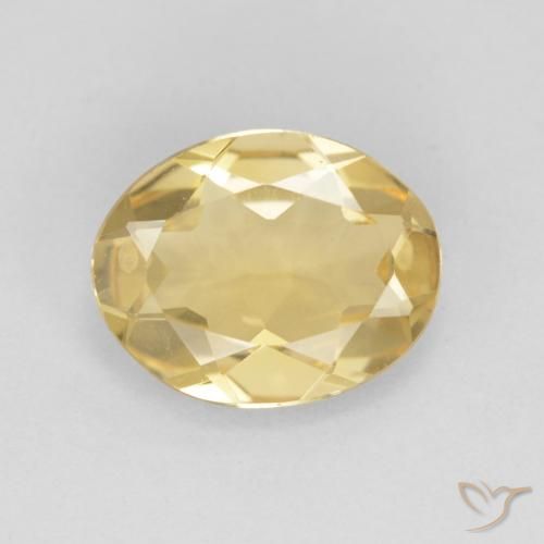 1.83ct Natürlicher Helles Gold-Gelb Beryll, Oval, VVS