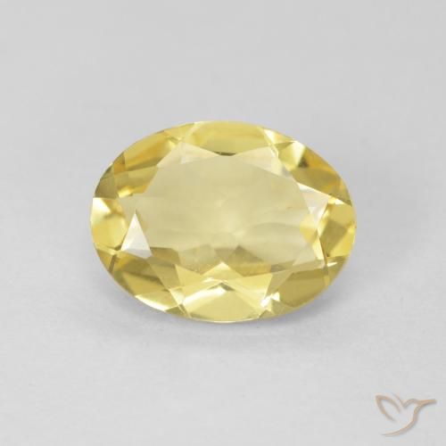 1.54ct Natürlicher Helles Gold-Gelb Beryll, Oval, VVS