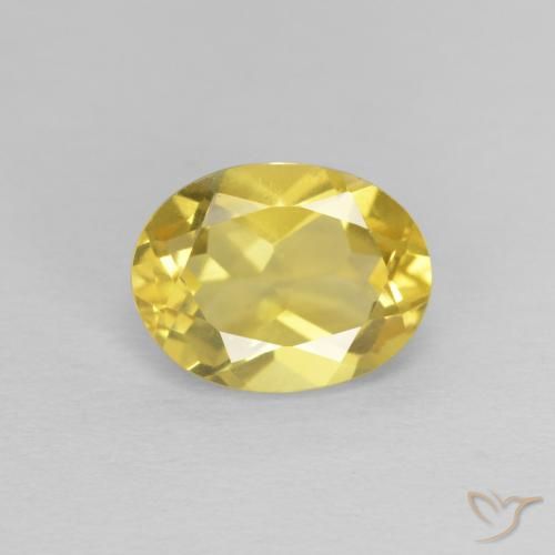 1.32ct Natürlicher Helles Honiggelb Beryll, Oval, VVS