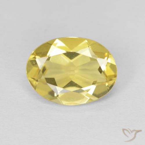 1.74ct Natürlicher Helles Honiggelb Beryll, Oval, VVS