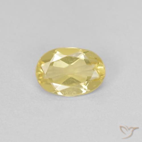 0.64ct Natürlicher Helles Gold-Gelb Beryll, Oval, VVS-VS