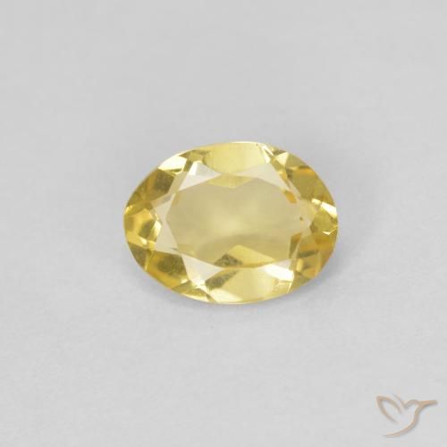 0.65ct Natürlicher Helles Gold-Gelb Beryll, Oval, VVS-VS