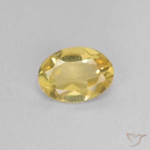 0.73ct Natürlicher Helles Gold-Gelb Beryll, Oval, VVS-VS