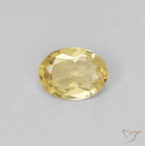 0.62ct Natürlicher Hell Gold Beryll, Oval, VVS-VS