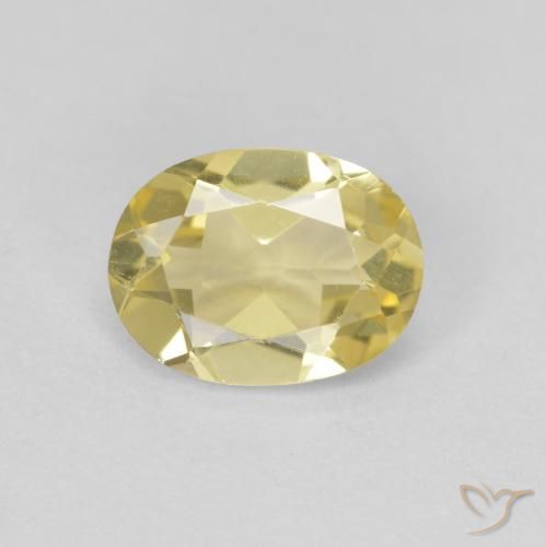 1.10ct Natürlicher Hell Gold Beryll, Oval, VVS-VS