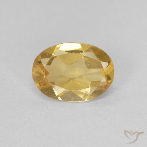 0.89ct Natürlicher hellgolden Beryll, Oval, VVS-VS