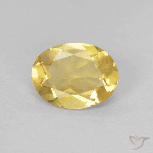 1.07ct Natürlicher Helles Gold-Gelb Beryll, Oval, VVS-VS