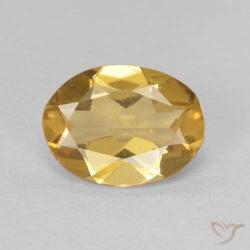 1.56ct Natürlicher Medium Light-Gold Beryll, Oval, VVS-VS